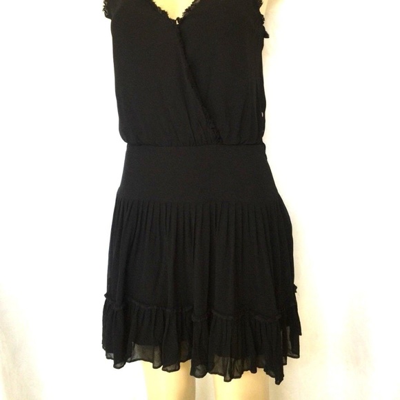 NICOLE MILLER ARTELIER Dress V Neck Black Sleevele - Picture 8 of 8